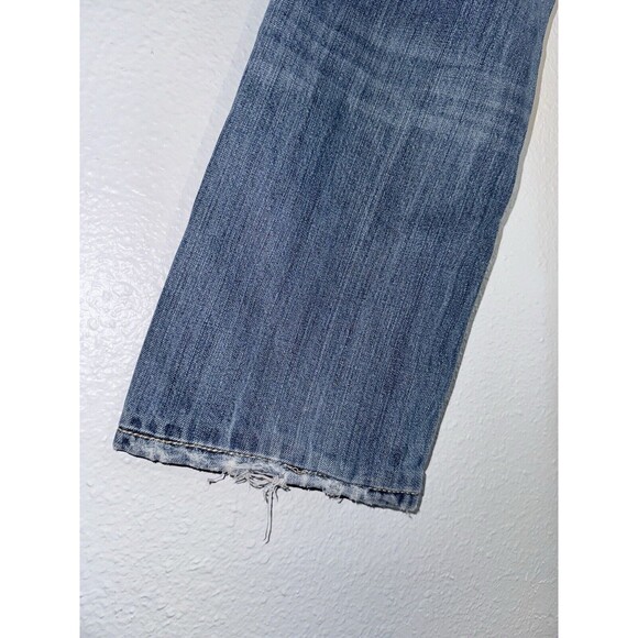 MEK Denim USA Jeans Easter Island Bootcut Men’s 30X34 Flap Pocket Distressed Y2K - Picture 16 of 16